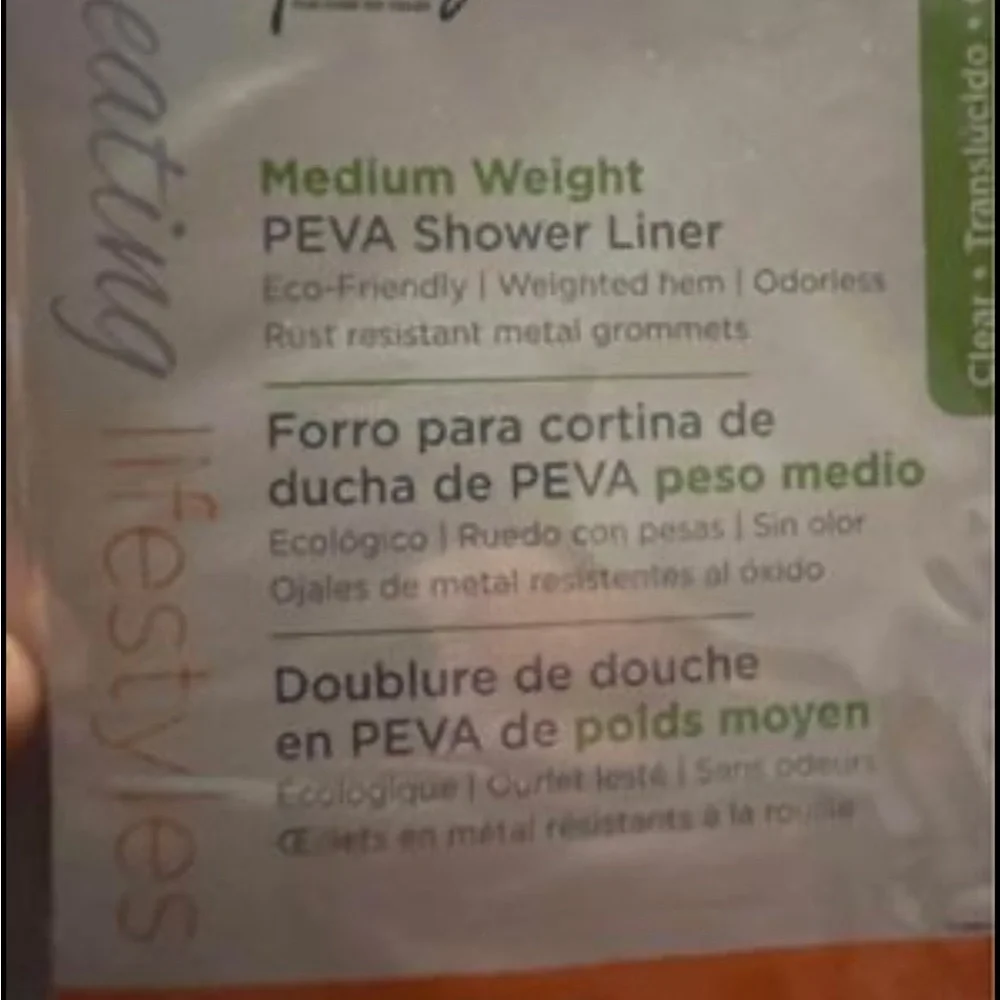 🌺 Kenny Medium Weight clear shower liner  curtain. New